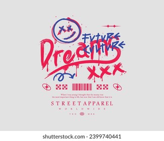 vector illustration With slogan artwork, retro and trendy graphic design for fashion wear, street wear, clothing line, apparel and urban style t shirt design, hoodies, etc.