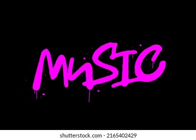 Vector Illustration Slogan Music Splash Effects Stock Vector (Royalty ...