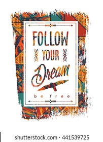 Vector illustration with the slogan for t-shirts, posters, card and other uses
