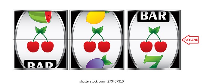 Vector illustration of a Slot machine.