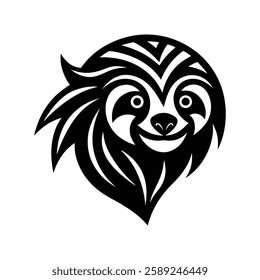 a vector illustration of a sloth head