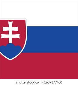 vector illustration of Slovakia flag