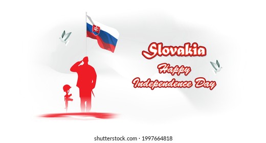 ilustración vectorial del día de la independencia de Eslovaquia