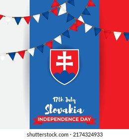 Ilustración vectorial del Día de la Independencia de Eslovaquia