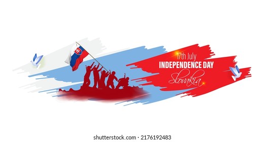 Ilustración vectorial del Día de la Independencia de Eslovaquia