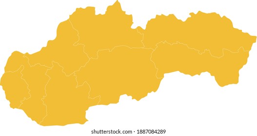 vector illustration of Slovakia map