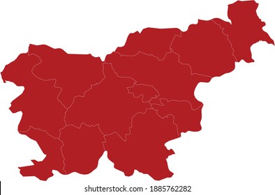 vector illustration of Slovenia map