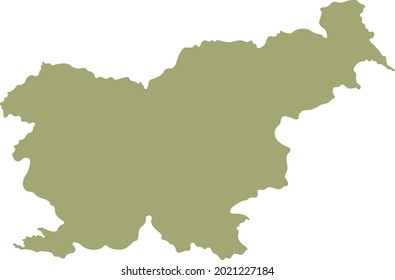 ilustración vectorial del mapa de Eslovenia