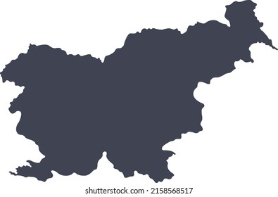 Mapa de la ilustración vectorial de Eslovenia