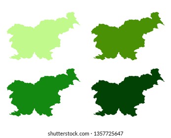 vector illustration of Slovenia maps