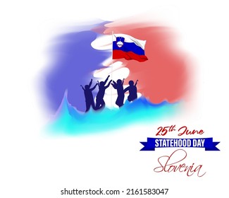 vector illustration for  Slovenia national day