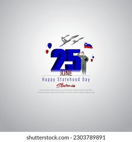 Vector illustration of Slovenia Statehood Day social media story feed mockup template