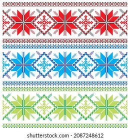 Ilustración vectorial, Ornamento Tradicional Esloveno. Ilustración de vectores de ornamentos étnicos
