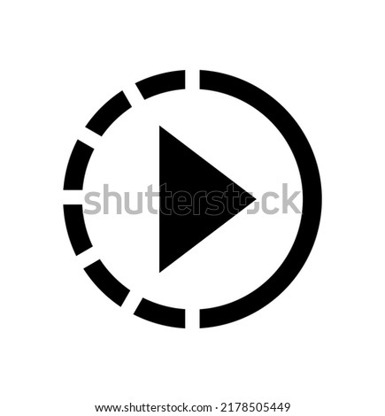 Vector illustration of slow motion video Icon on white background.