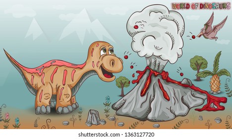 vector illustration of small baby dinosaurs for Doodle style design