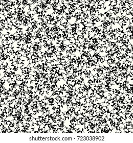 Vector illustration of small black leaves pattern on white background.