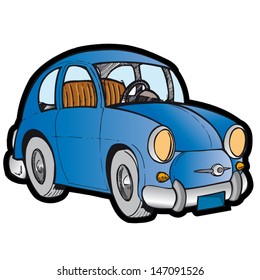 Vector illustration of small car
