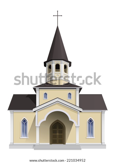 Vector Illustration Small Chapel Stock Vector (Royalty Free) 221034952