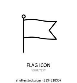Vektorgrafik mit kleiner Flagge. Rahmensymbol.