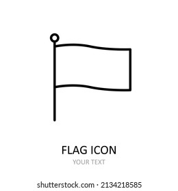 Vektorgrafik mit kleiner Flagge. Rahmensymbol.