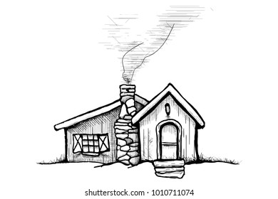 Vector illustration of the small house.