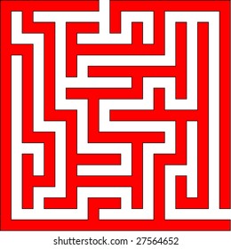 Vector illustration of small maze