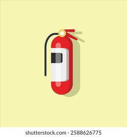 vector illustration of a small red fire hydrant with drop shadows