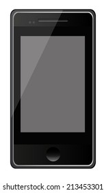 Vector illustration of smart phone with a blank screen