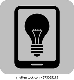 Vector Illustration of Smart Phone Bulb Icon
