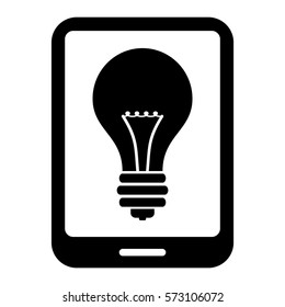 Vector Illustration of Smart Phone Bulb Icon

