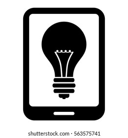 Ilustración de vectores con icono de luz de teléfono inteligente
