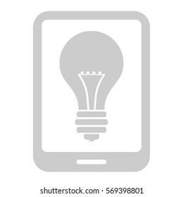 Vector Illustration of Smart Phone Light Icon in Violet
