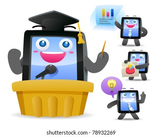 Vector illustration, smart phone, pad, business