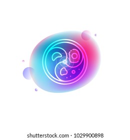 Vector illustration of smart plate on colorful background.