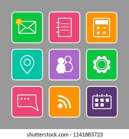Vector illustration of smart watch icons set