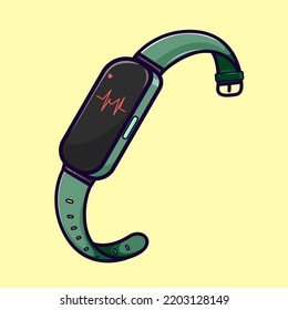 Vector illustration of smartband for healthy
