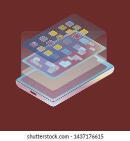 vector illustration of a smartphone 