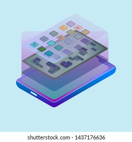 vector illustration of a smartphone 