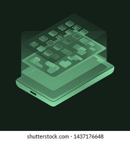 vector illustration of a smartphone 