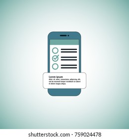 Vector illustration with smartphone app