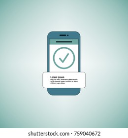 Vector illustration with smartphone app