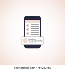 Vector illustration of smartphone app