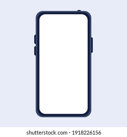 Ilustración vectorial. Pantalla en blanco para smartphone, paro telefónico. Plantilla para el diseño de la interfaz de presentación de ui. EPS 10.