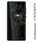 Vector illustration of smartphone with broken screen