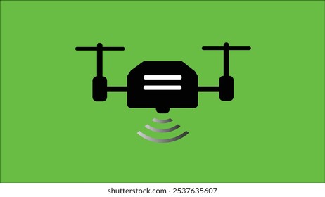 Vector illustration of smartphone to drone connection, Drone camera vector.