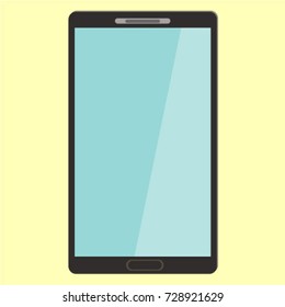 vector illustration of a smartphone with a glare on the screen