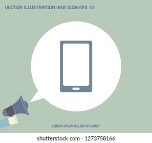 Vector illustration of smartphone icon