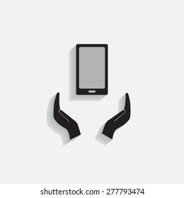 Vector illustration of smartphone icon