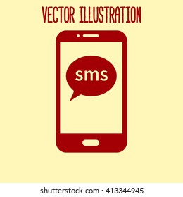 Vector illustration of smartphone icon 