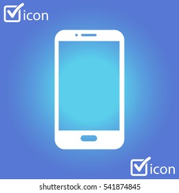 Vector illustration of smartphone icon. Flat design style. 